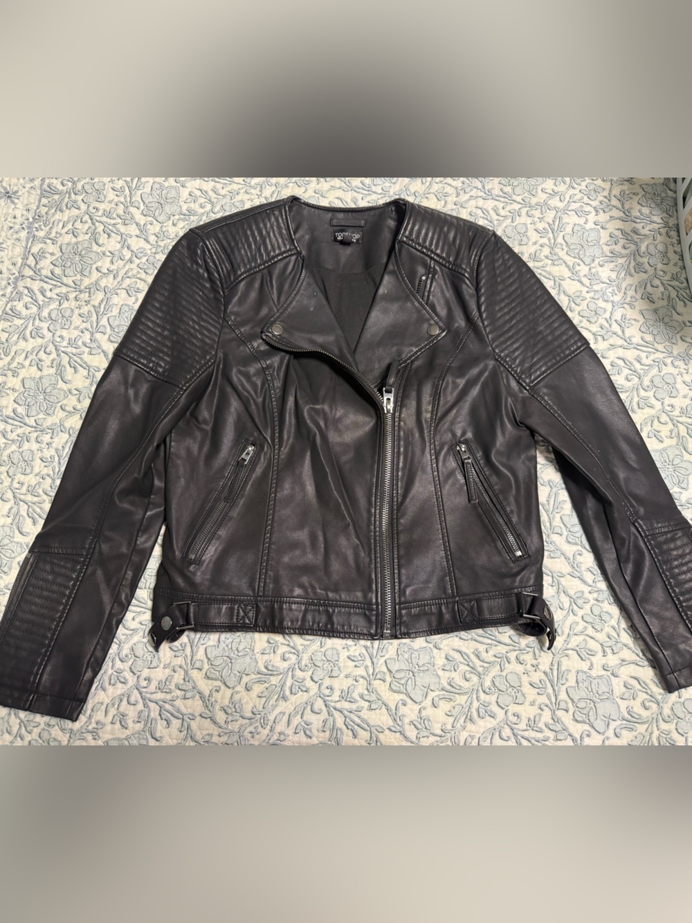 Leather Moto Jacket - Black